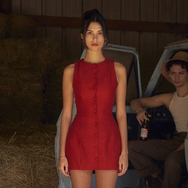 Figure-Flattering Mini Dress - 图片 2