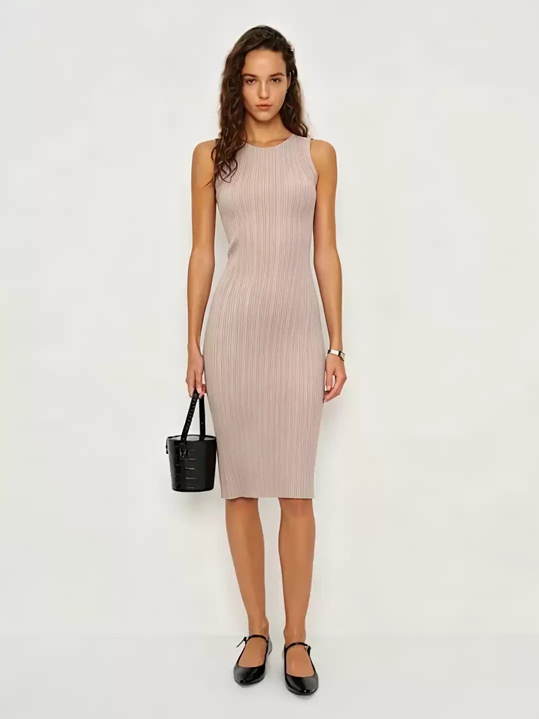 Sleeveless Summer Midi Dress - 图片 2