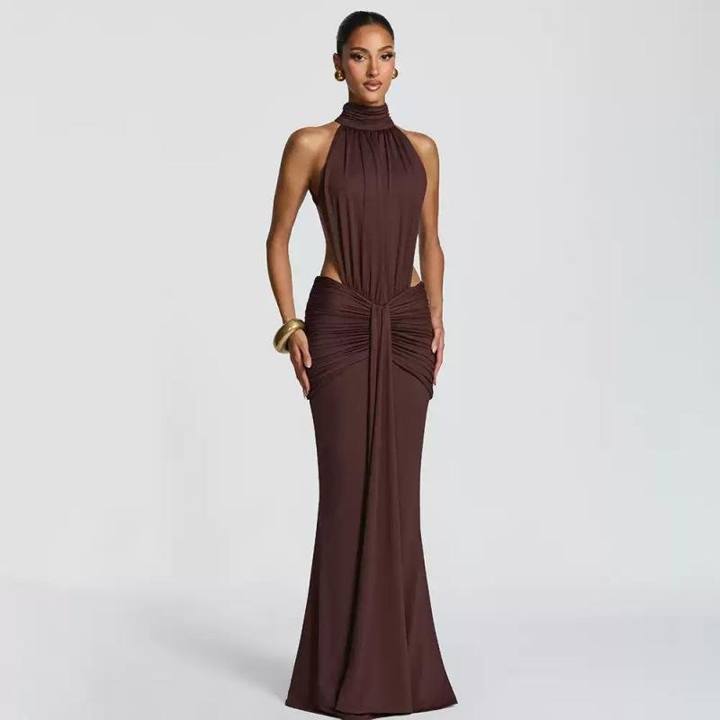 Open Back Mermaid Maxi Dress - 图片 2