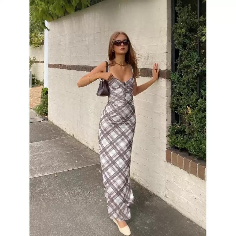 Retro Polka Dot Bodycon Dress - 图片 3