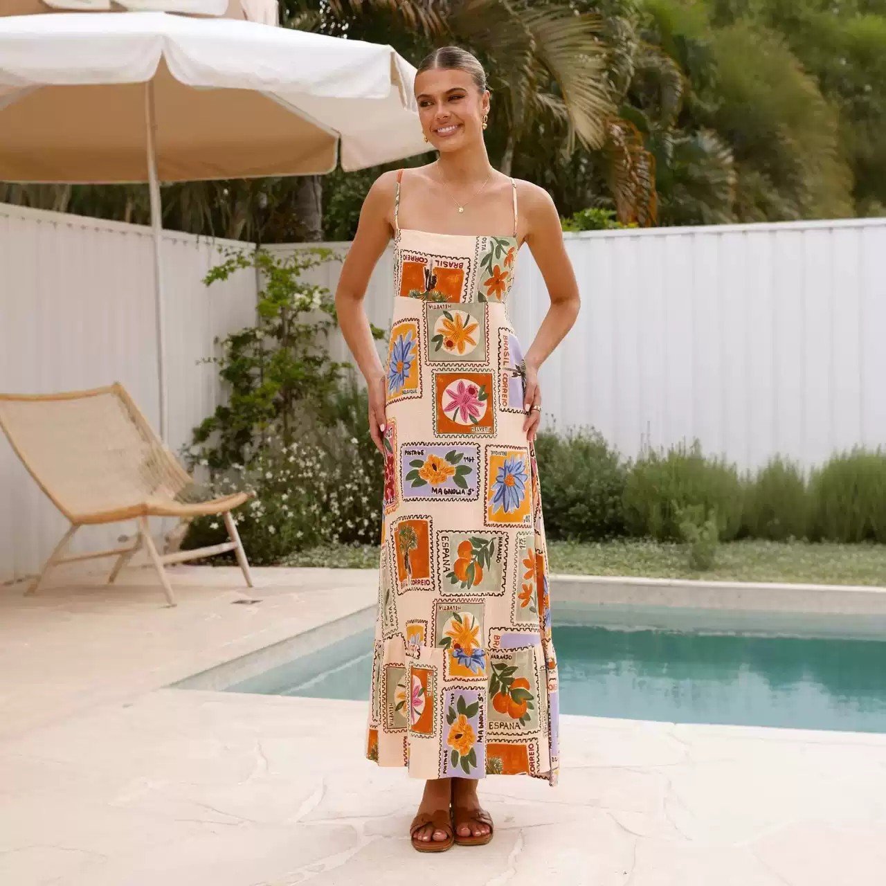 Flowy Maxi Vacation Dress - 图片 2
