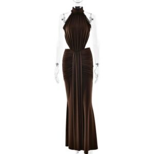 Open Back Mermaid Maxi Dress
