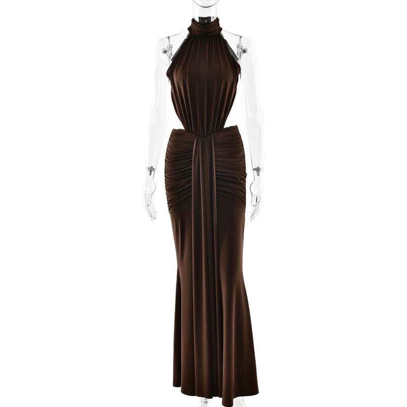 Open Back Mermaid Maxi Dress
