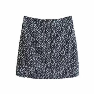 High Waist Split Floral Midi Skirt