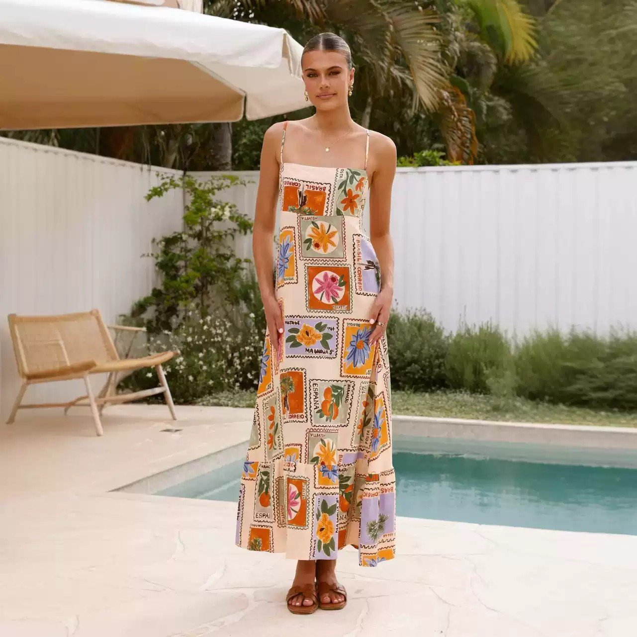 Flowy Maxi Vacation Dress - 图片 3
