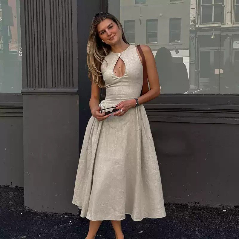 Cutout A-Line Dress - 图片 3
