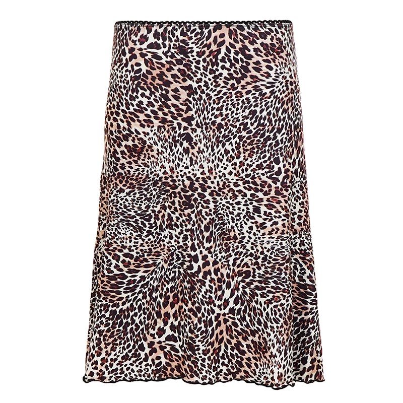Leopard Print Midi Skirt