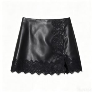 Matte  Faux Leather Mini Skirt